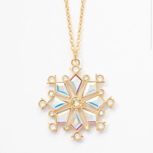 Touchstone Crystal by Swarovski GOLDEN SNOWFLAKE necklace Gorgeous BNIB